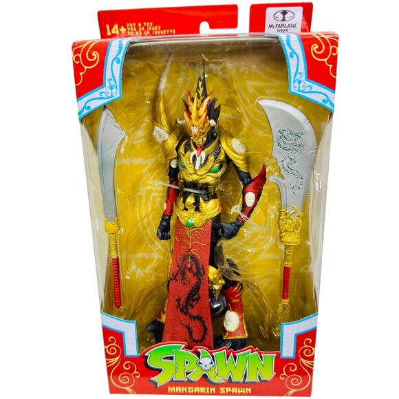 McFarlane Toys Mandarin Spawn 7" Action Figure Red 22 Articulating Moving Parts - Picture 1 of 9